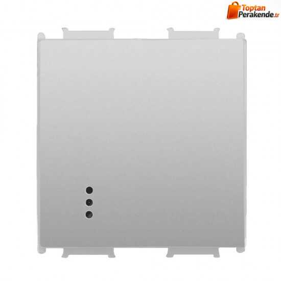 Viko Panasonic Thea Modüler Metalik Beyaz 2M Işıklı Anahtar Düğme/Kapak